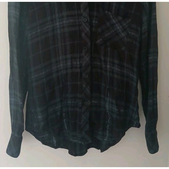 Rails Hunter Forest Slate Tinsel Button Down Shirt - Picture 4 of 8